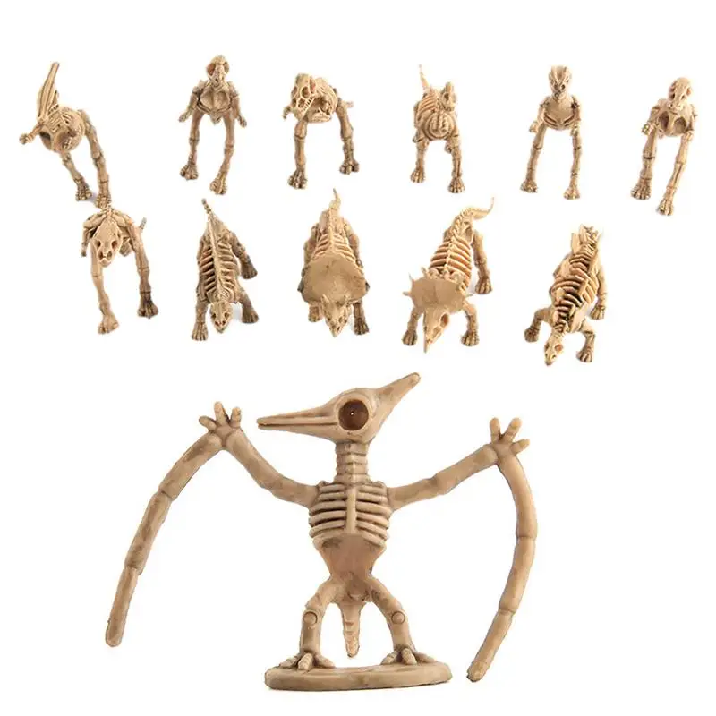 Игрушки ДИНОЗАВРЫ 12 шт./компл. модель ископаемого скелета миниатюрная экшн