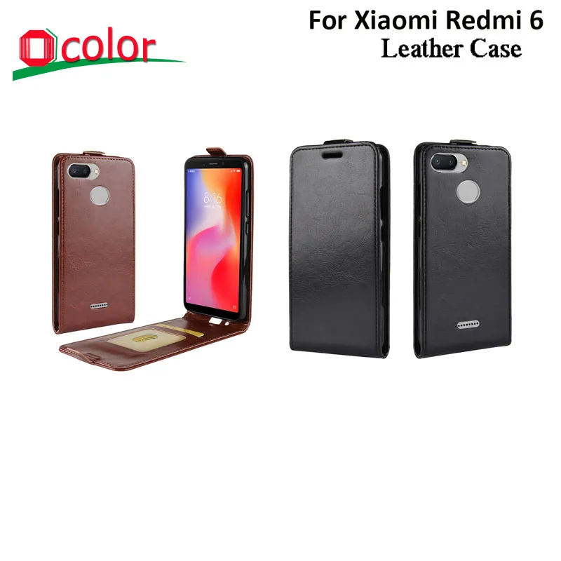 Ocolor для Xiaomi Redmi 6 из искусственной кожи нескользящий флип кошелек чехол с карманом
