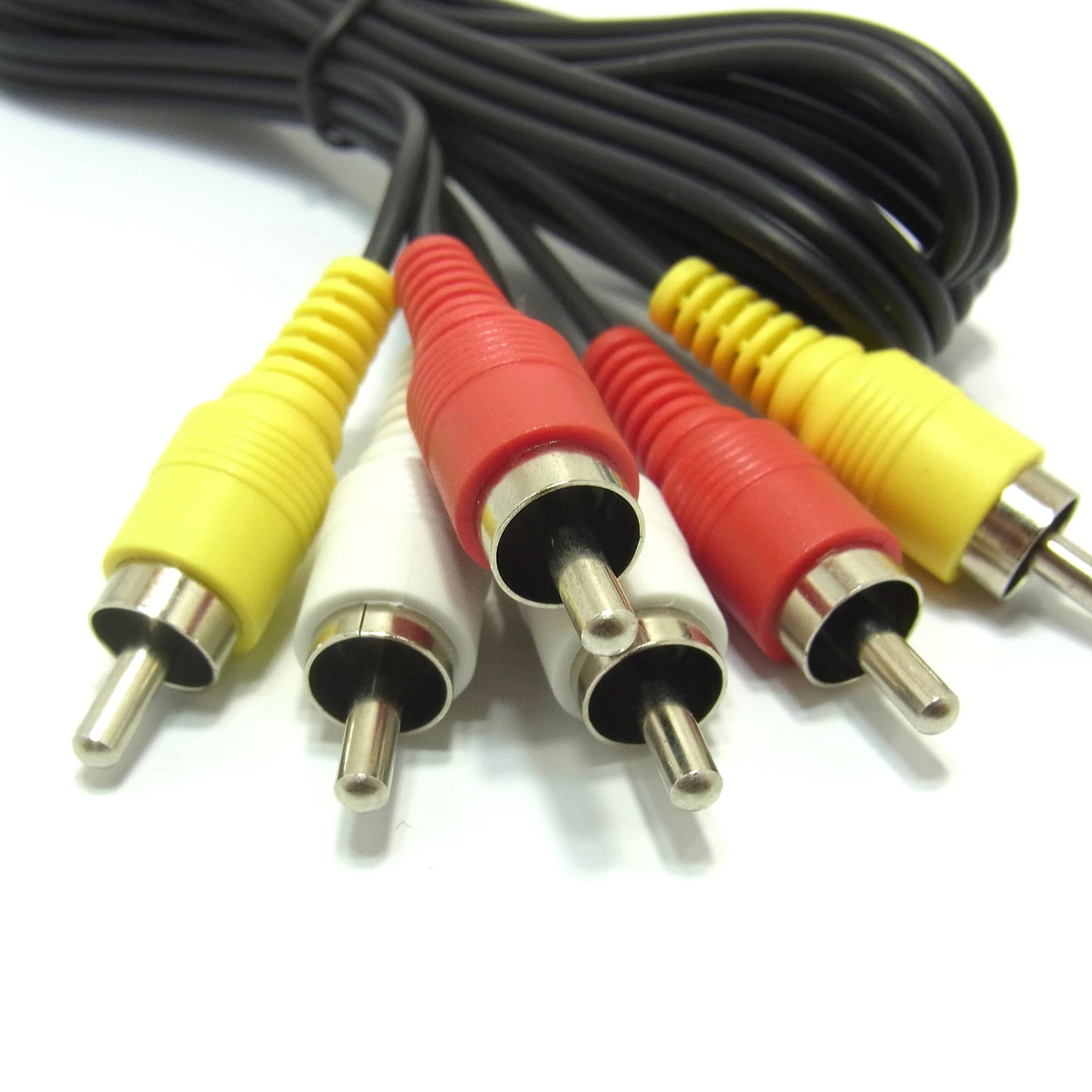 AV код красный белый желтый pin RCA Штекер кабель 1 0 m черный (один)|Кабели| |