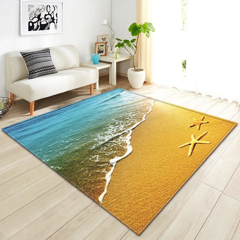 

Mediterranean Style 3D Printed Carpets for Living Room Bedroom Area Rugs Coffee Table Antiskid Floor Mats For you Custom Carpet