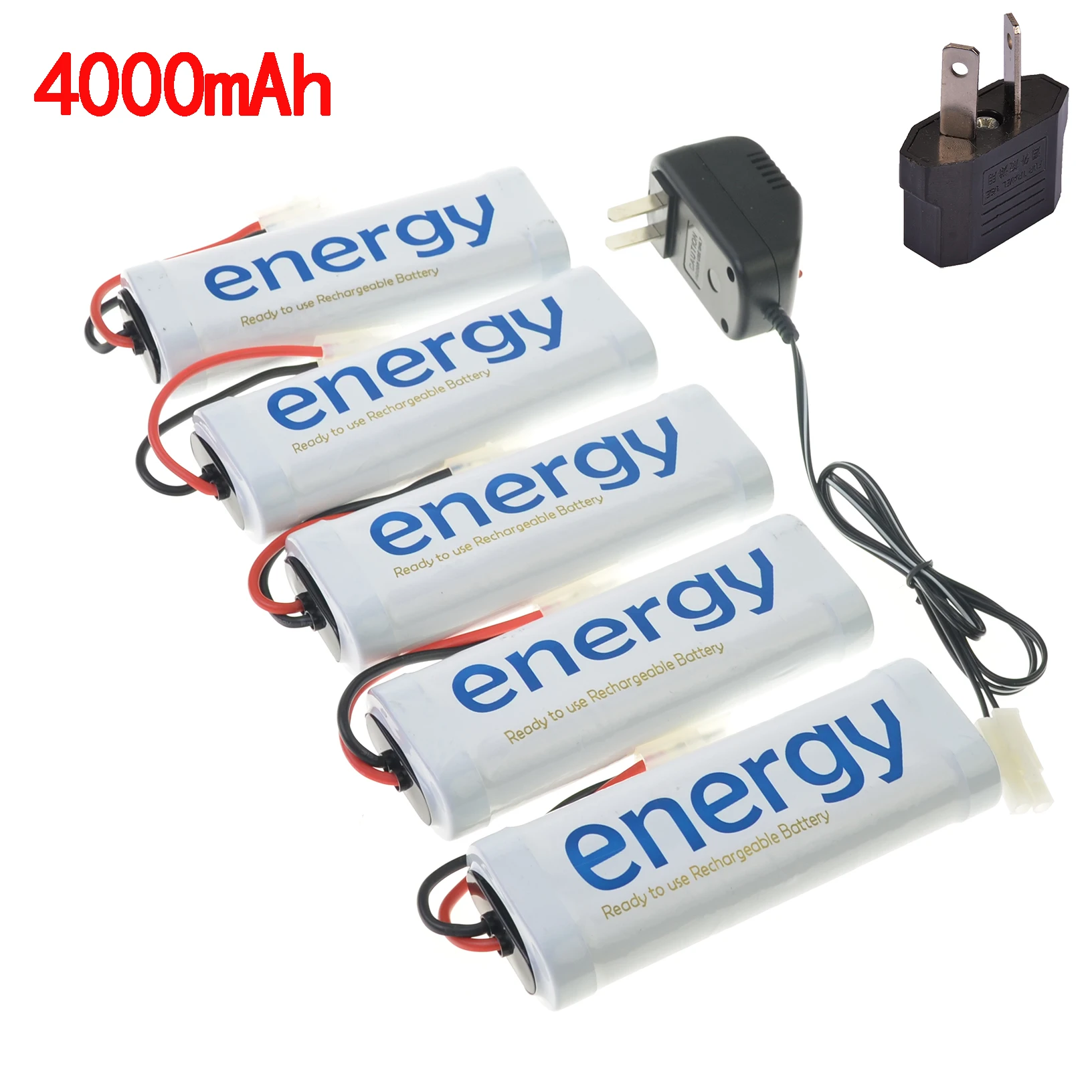 5x NiMh 7 2 V 4000mAh аккумуляторная батарея Tamiya белая RC энергия + зарядное устройство