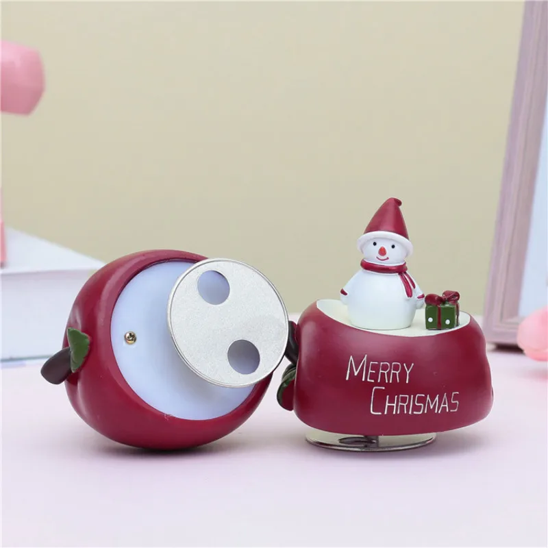 Санта-Клаус Заводной Тип вращающаяся музыкальная шкатулка рождественские