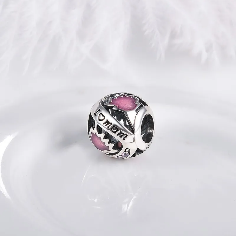 Devolove 925 стерлингового серебра I Love Mom Spacer Подвески Бусины Подходят оригинальный