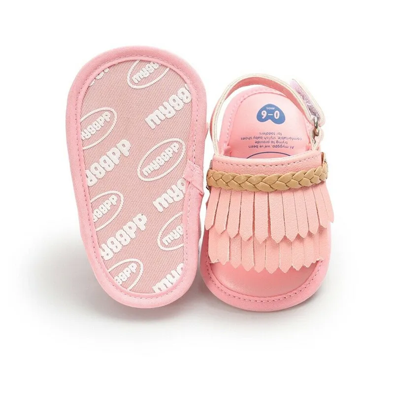 Baby summer Cute Girl Shoes Newborn Fashion Babe PU Crochet Tassel Kid Children First Walkers |