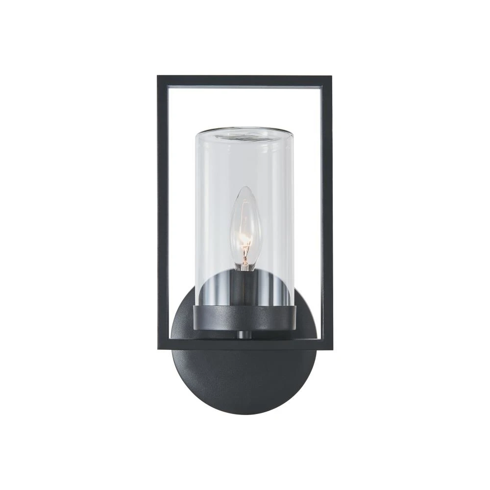 MATTHEW Transitional 1 Light Textured Black Outdoor/бра на внутреннюю стену 13 "Высокий | Лампы и