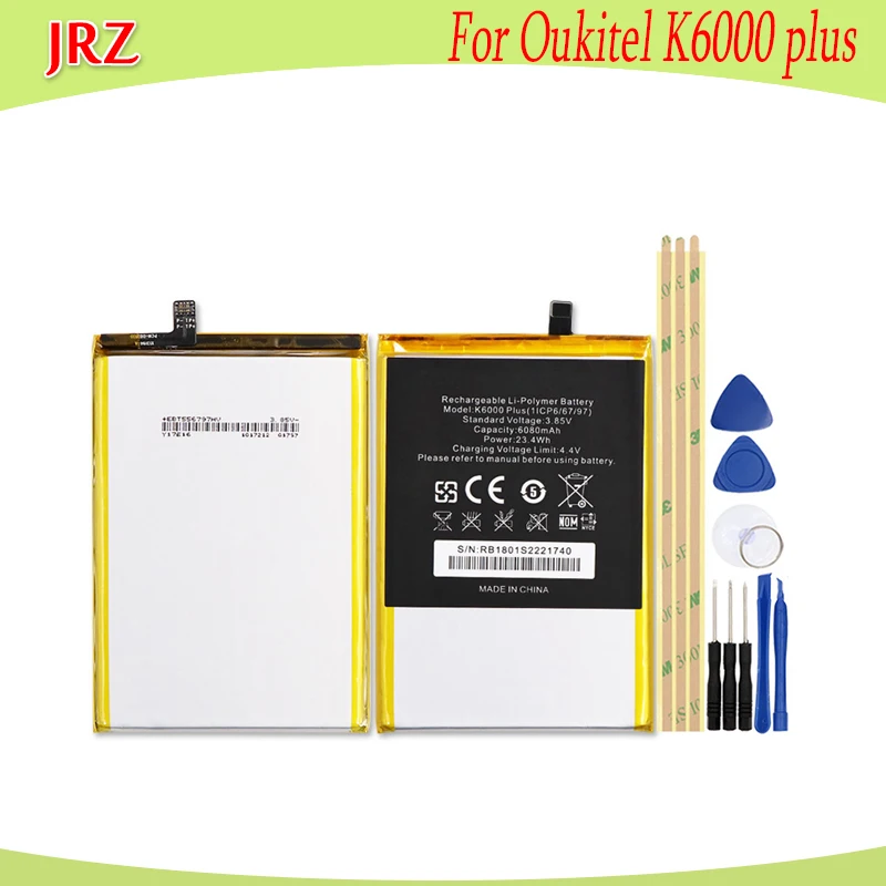 Для Oukitel K6000 plus аккумулятор 6080 мАч высокое качество + Инструменты|battery for|6 batteryoukitel