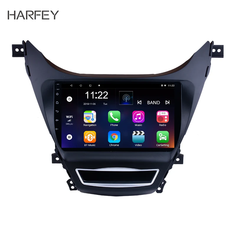 Автомагнитола Harfey 2DIN Android 10 0 9 дюймов для 2008 Hyundai Elantra мультимедийный плеер с