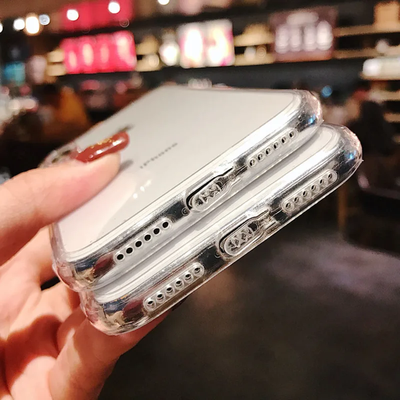 Новый ультра тонкий прозрачный жесткий чехол для телефона Iphone Xs Xr Max X ТПУ + Pc назад