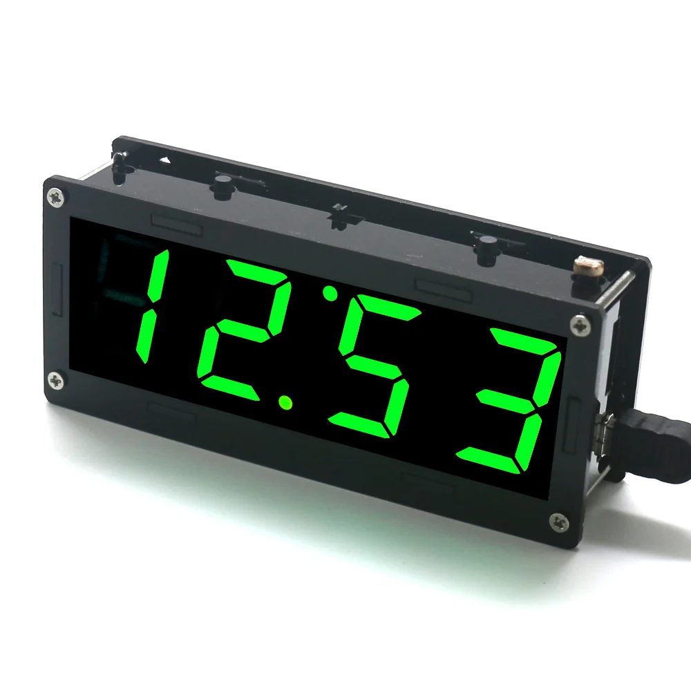Electronic DIY Kit 1 inch digital tube Clock High precision DS3231 4-digit Display with Case Diy | Электроника