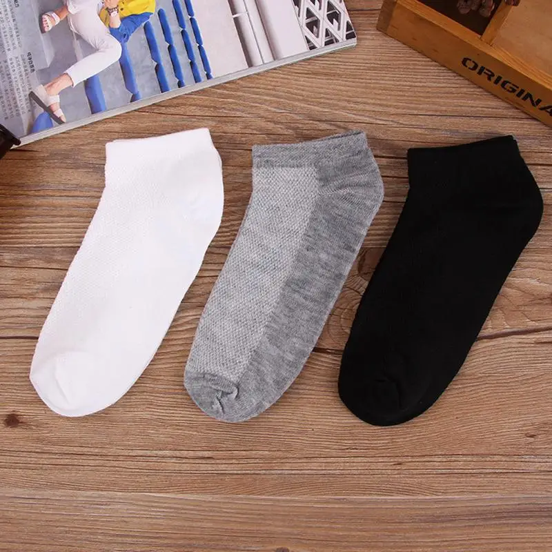 Men's Socks Solid Breathable Mesh Invisible Non-slip Elastic Soft Short Ankle For Women | Женская одежда