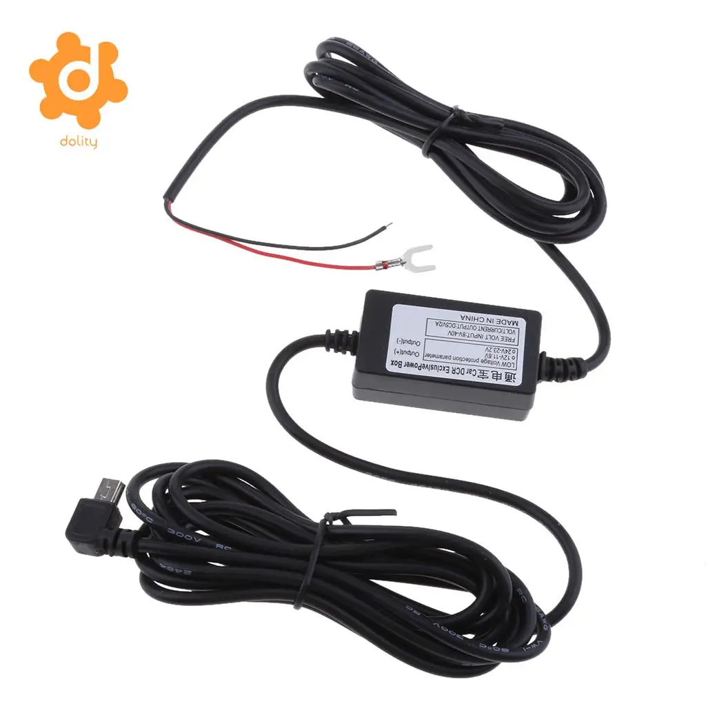Автомобильный видеорегистратор наборы Hardwire 8/36V до 5V 3A Mini USB левый адаптер сгиба