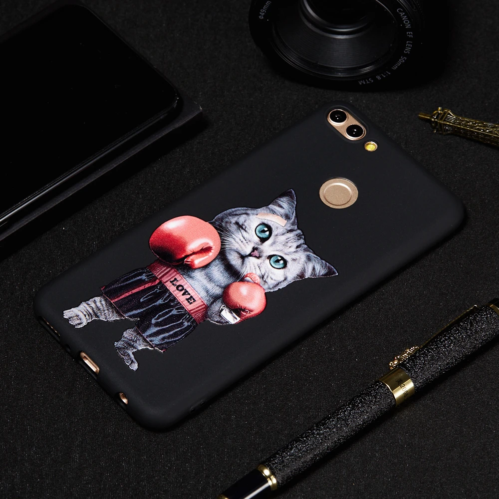 Owl Cartoon Case for Huawei Y9 2018 Cases Coque Y7 prime 2017 Enjoy 7S 8 9 Plus Honor 7C P Smart TPU Cover |