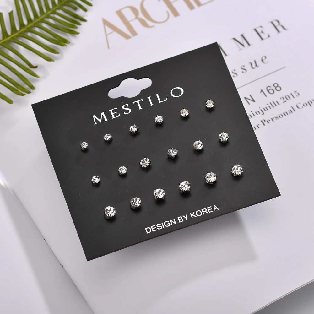 MESTILO 2019 Экологичные женские корейские ювелирные изделия мини блестящие серьги