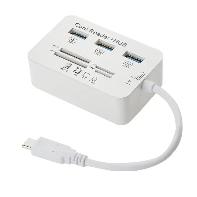 USB 3 0 Combo портовый считыватель карт высокоскоростной концентратор переходник