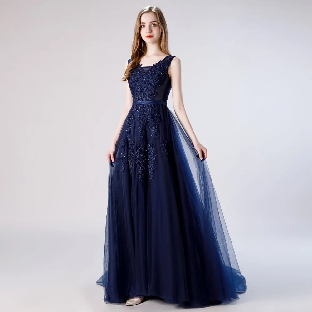 Женское платье для выпускного вечера Vivian's Bridal кружевное с открытой спиной и