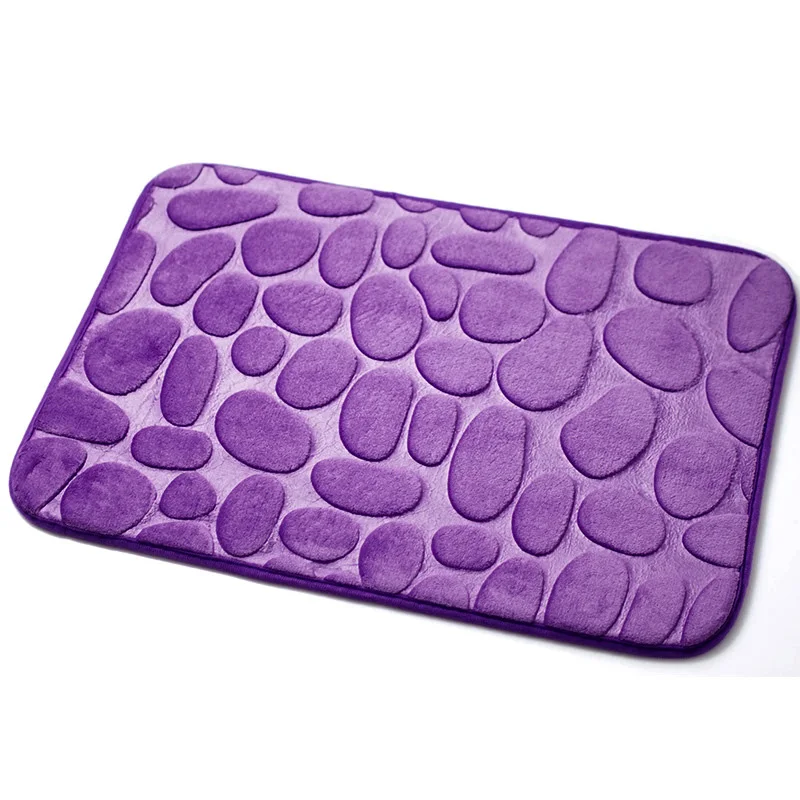 Non-Slip Fake Pebble Soft Bathroom Bath Rug Foam Pad Shower Floor Carpet 40*60cm | Дом и сад