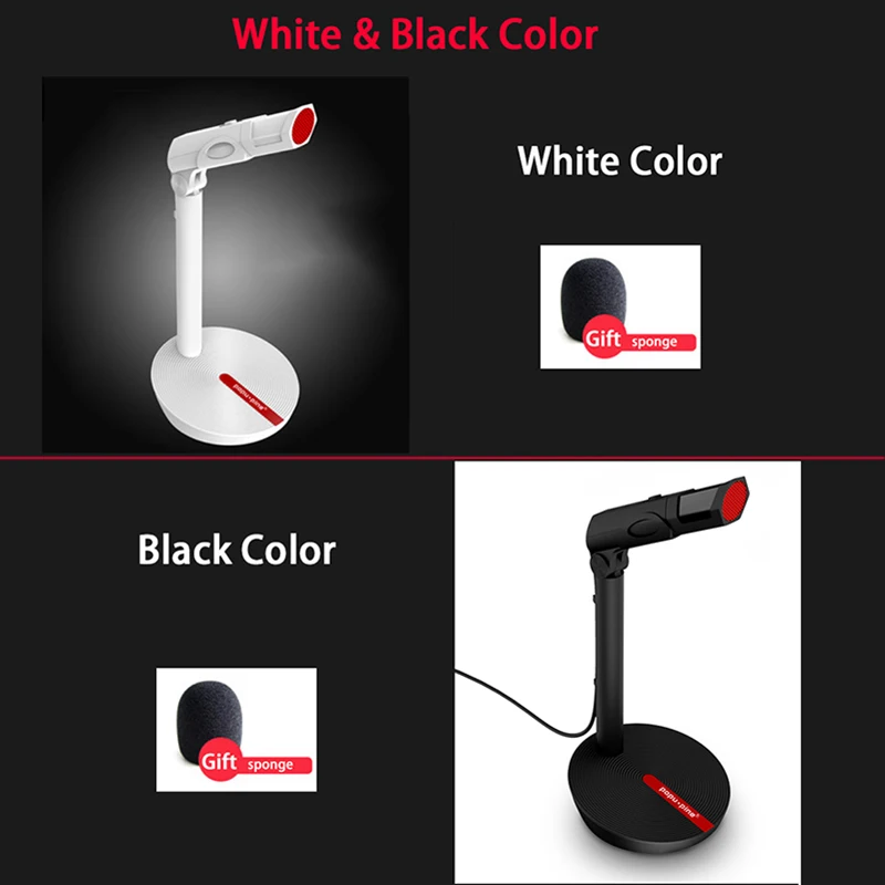 karaoke usb 3 5mm microphone wired condenser studio microphone for computer pc laptop gaming audio flexible professional mic free global shipping