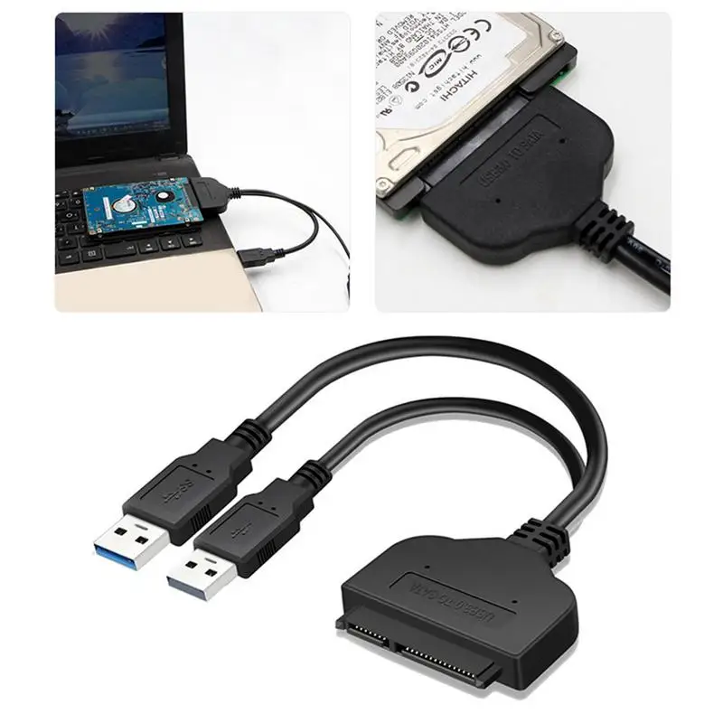 Переходник с USB 3 0 на SATA 22 Pin для жестких дисков 2 5 дюйма|Компьютерные кабели и