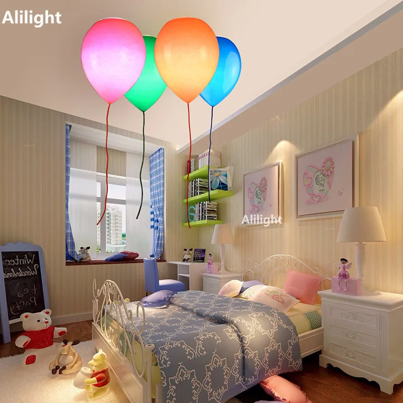 Современные 6 видов цветов потолочные светильники с воздушным шаром для детской