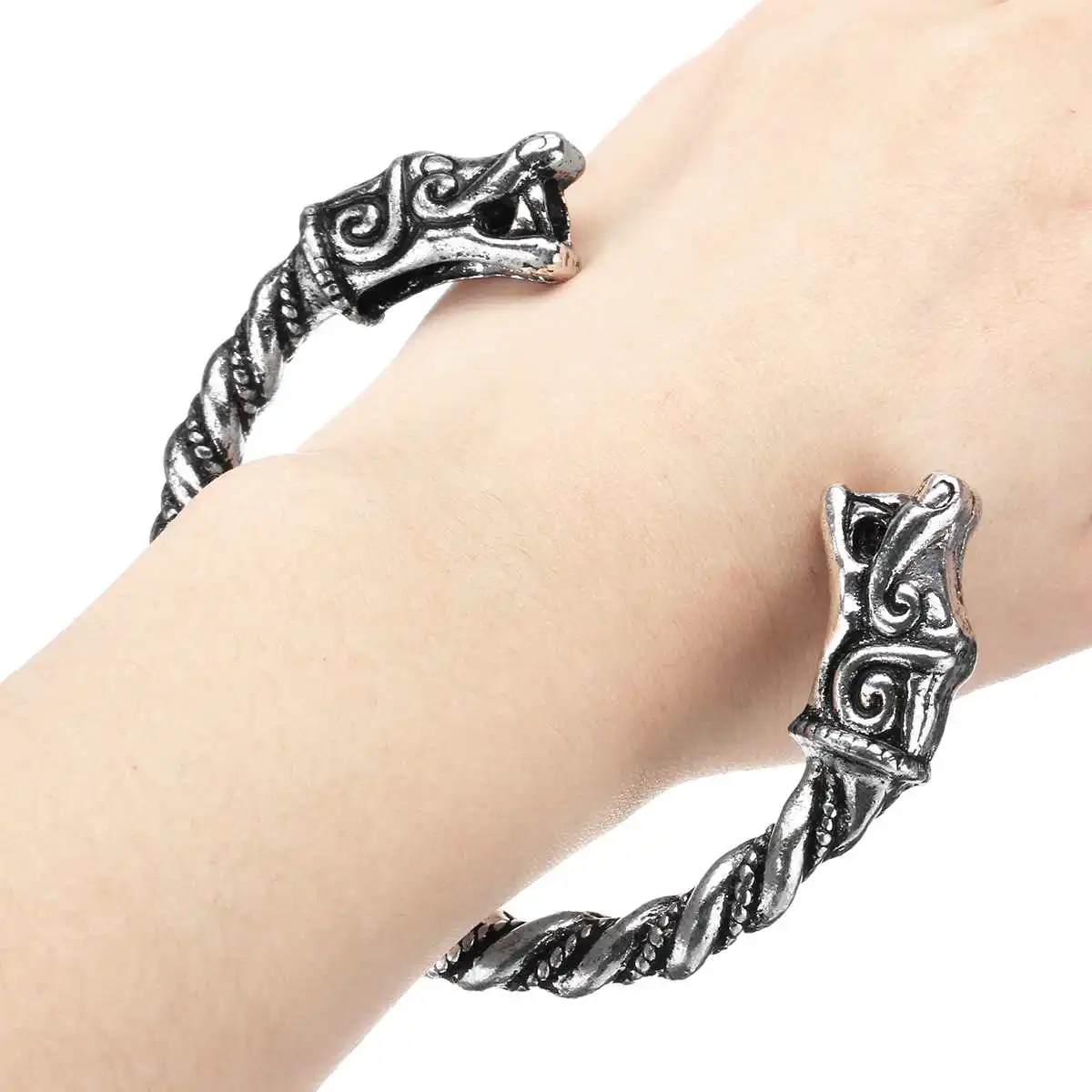 Браслет из нержавеющей стали с головой дракона Norse ювелирное изделие для