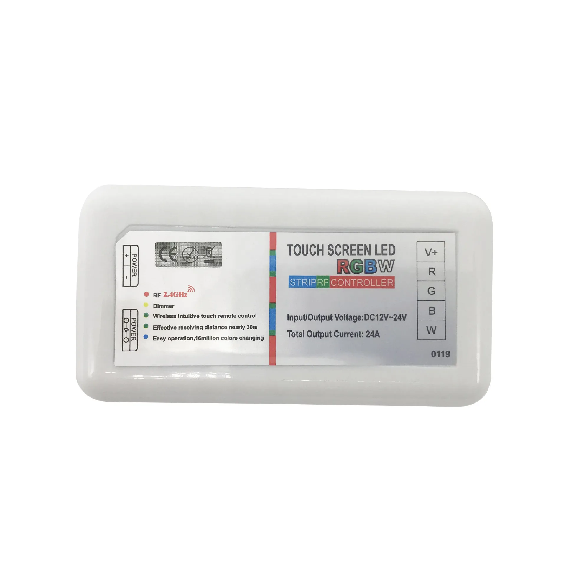 RGBW светодиодный контроллер Набор сенсорный экран 2 4 г DC12-24V 18A RGB/пульт