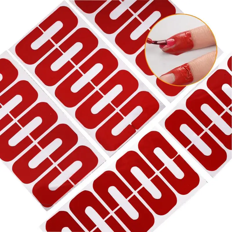 50 шт./компл. клейкая лента защита от разлива ногтей фиолетовый креативный u