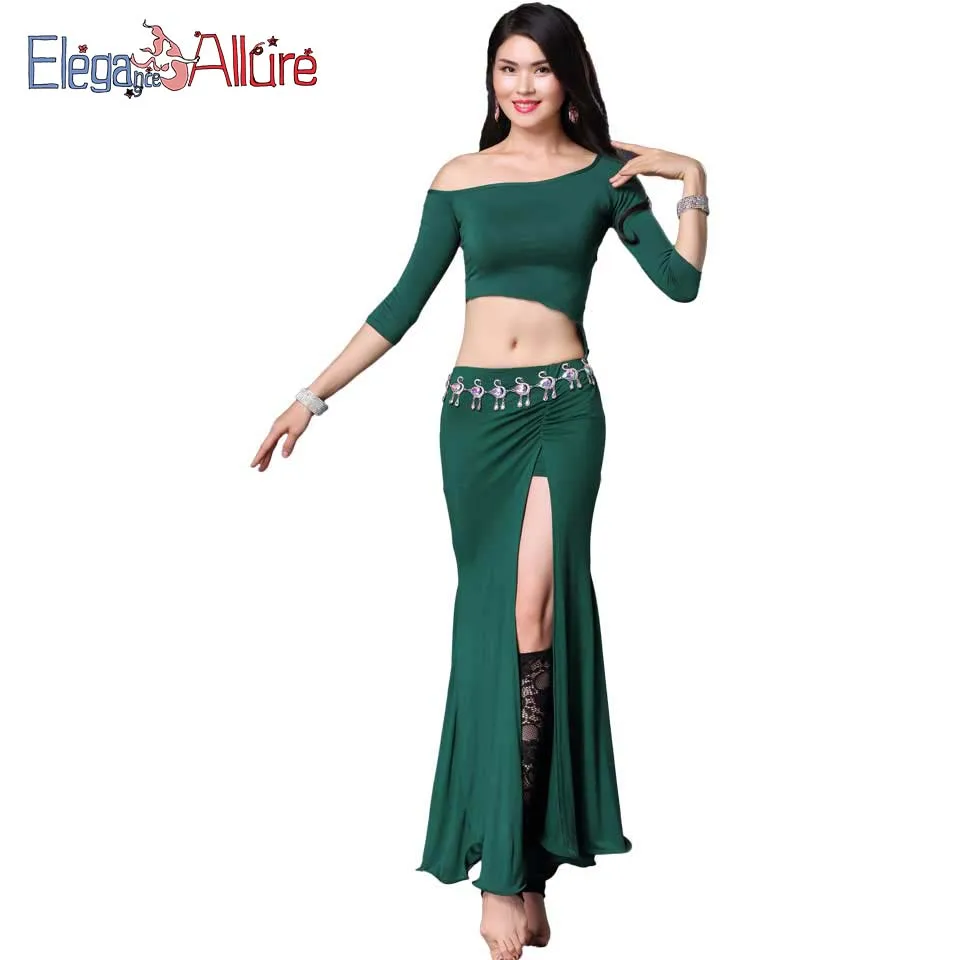 E & A танец живота модные костюмы для танца комплект восточные наряды длинное