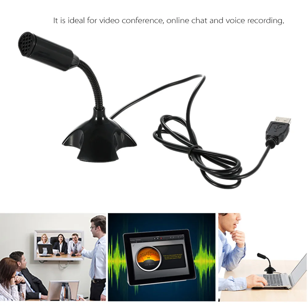 USB настольный микрофон 360 градусов регулируемый Поддержка голосового общения