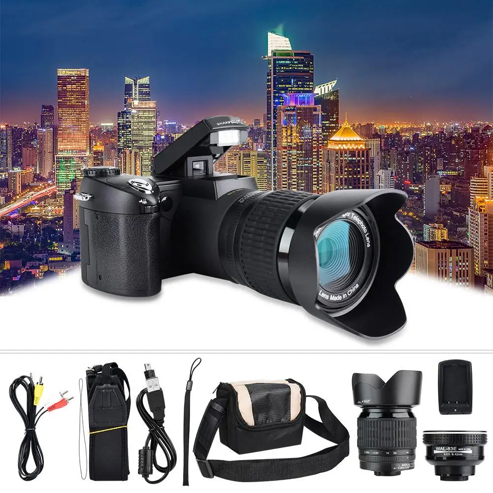 D7100 HD 33MP 3 ''LCD 24X зум светодиодная цифровая DSLR камера фото видеокамера со