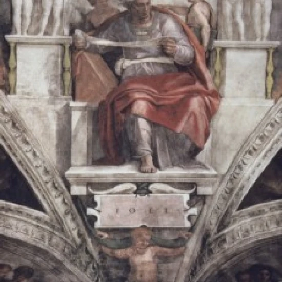 Пророк Joel Michelangelo Buonarroti (1475 1564/Итальянский) Сикстинская Часовня Ватикан плакат