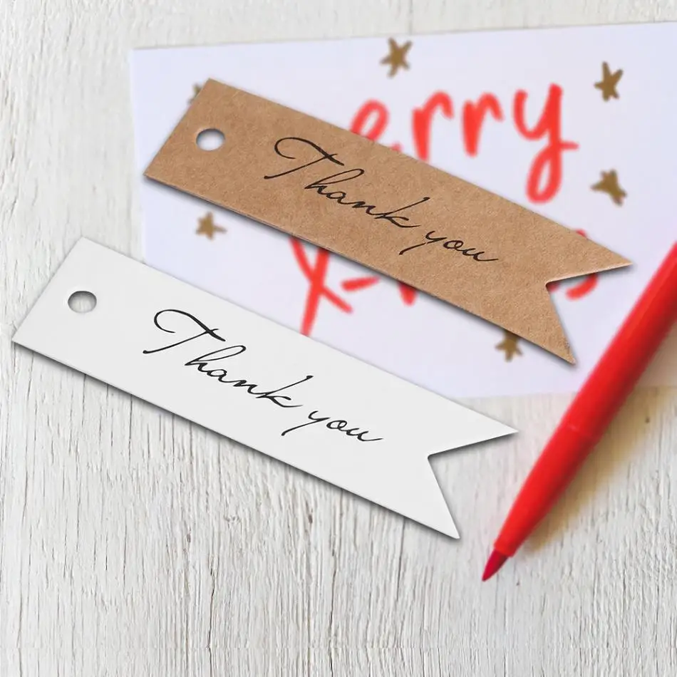 100 шт./лот крафт бумага бирка для подарков благодарная карт сообщений вывешивания