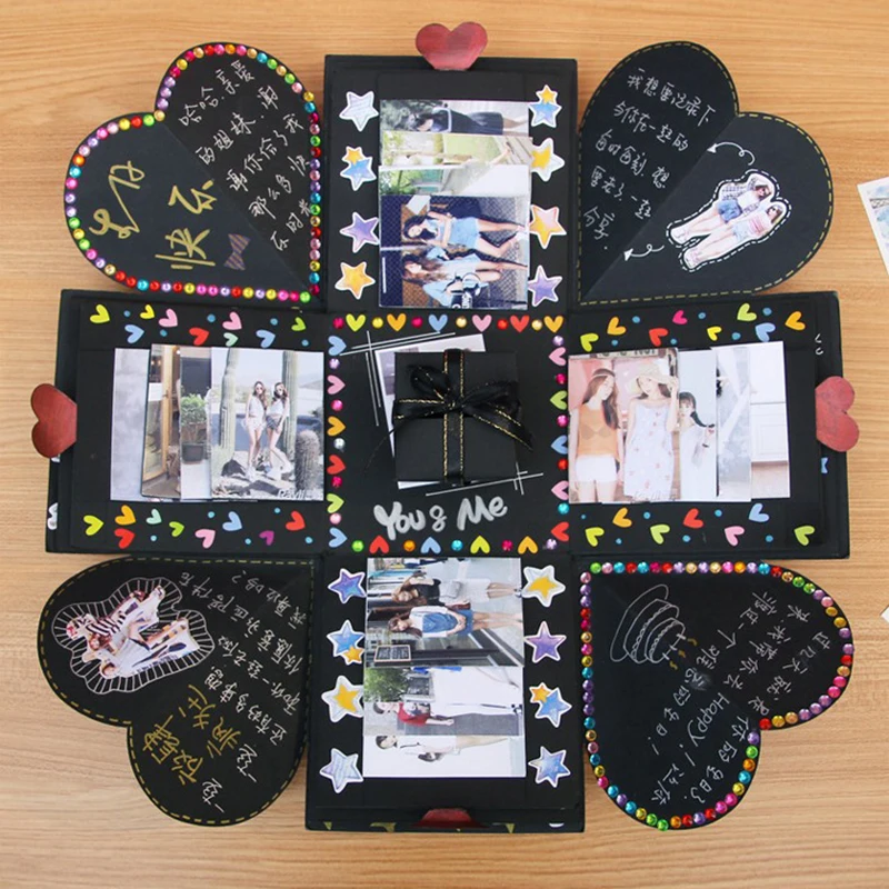 Высокое качество DIY сюрприз любовь взрыв коробка подарок для юбилея скрапбук