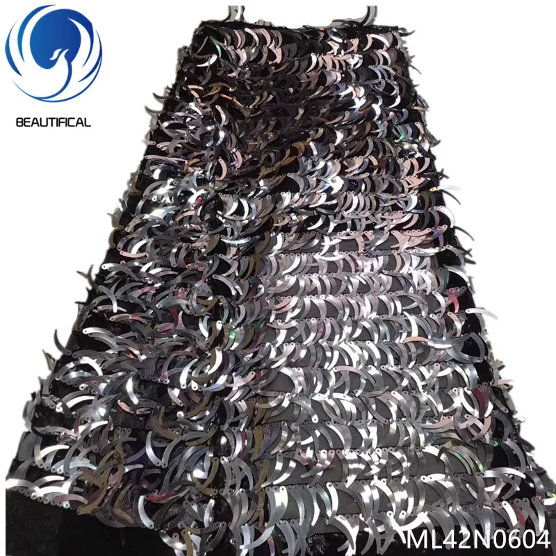 

BEAUTIFICAL french tulle nigerian party african lace 5 yards fabrics 2019 latest french lace ML42N06