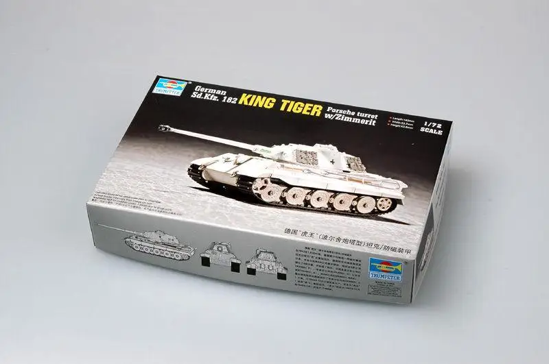 Trumpeter 1/72 07292 немецкий Sd.Kfz.182 король Тигровая башня w/zshimit|Наборы для сборки моделей|