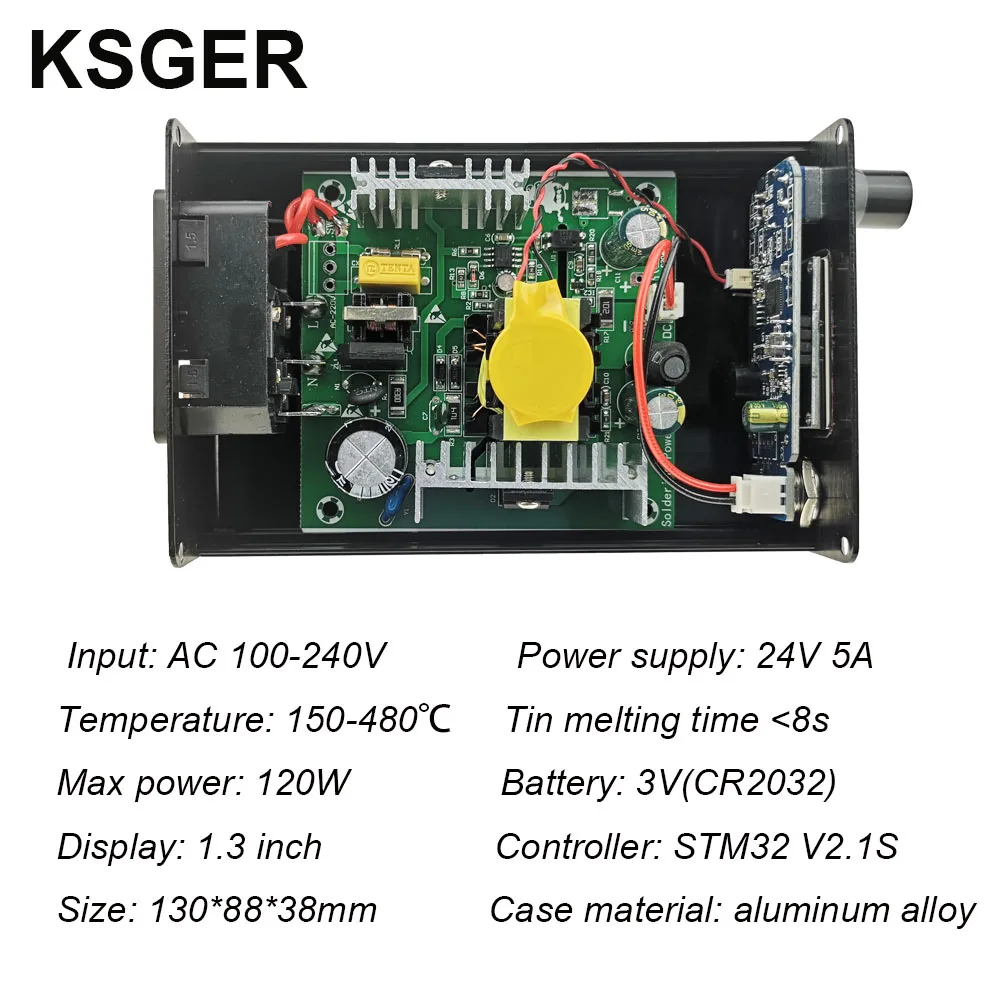 KSGER T12 паяльная станция STM32 V2.1S OLED сварочные инструменты для пайки наконечники