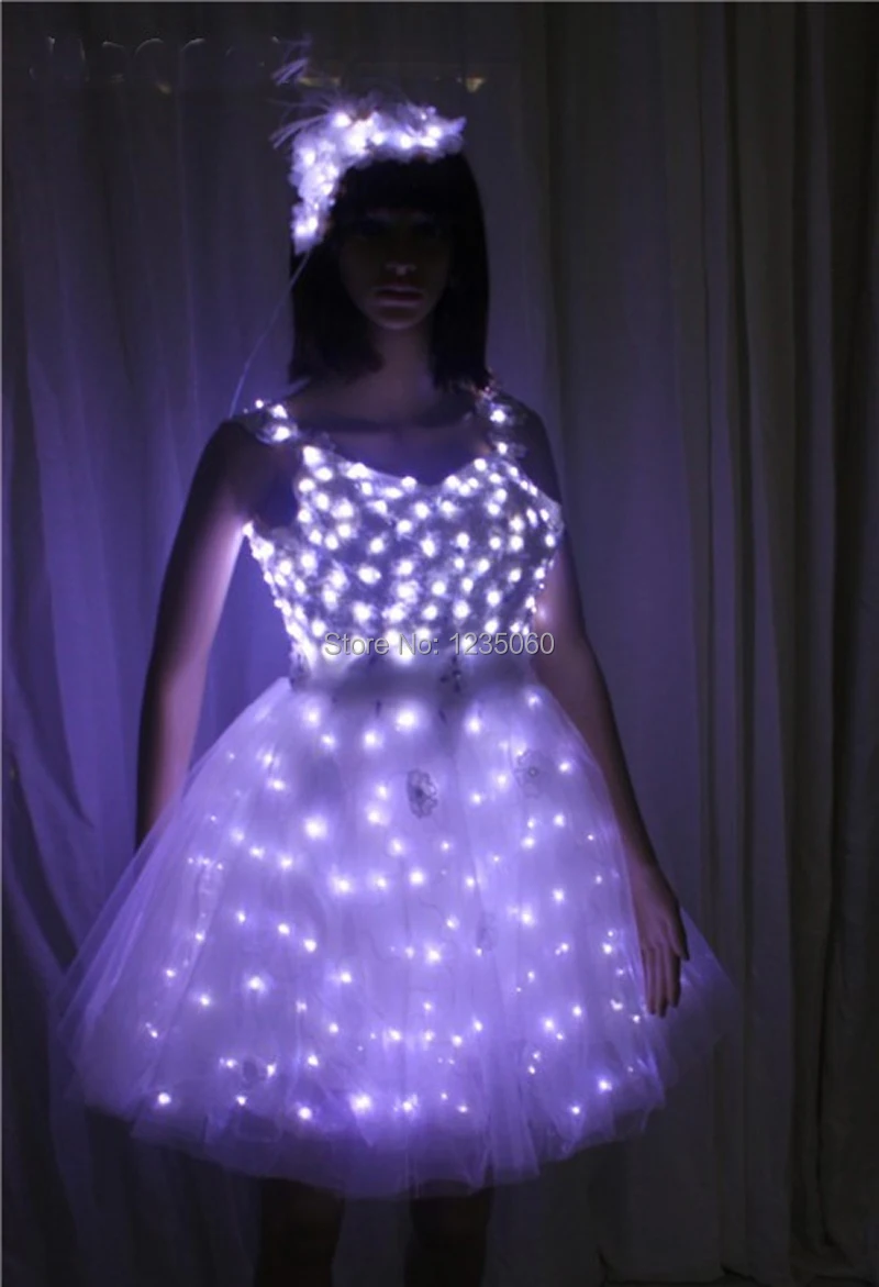 Новое поступление невесты светильник светящаяся одежда LED костюм балетное