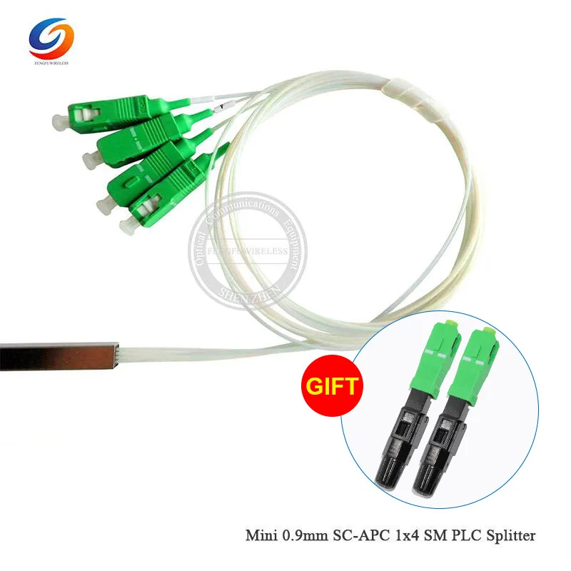Горячая продажа 10 шт./лот мини 0 9 мм SC APC 1x4 SM PLC сплиттер FTTH волоконно оптический