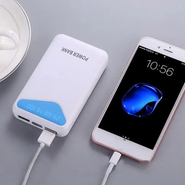 10000 mAh портативный двойной USB внешний аккумулятор 18650 литиевая 5 V/1A микро двойное