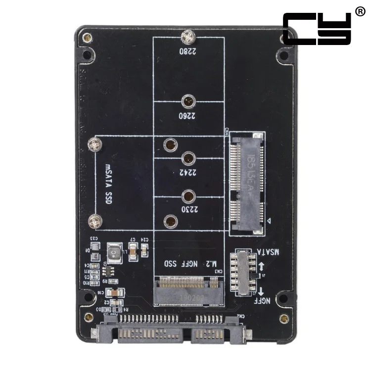 

CYDZ Jimier Combo M.2 NGFF B-key & mSATA SSD к SATA 3,0 адаптер конвертер чехол Корпус с переключателем 2 в 1