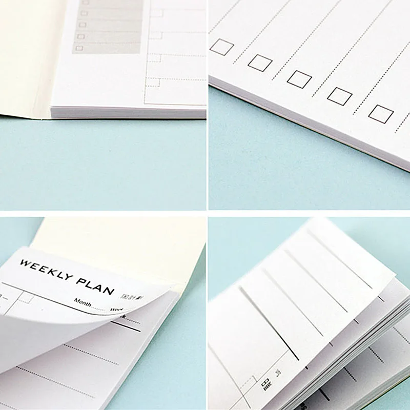 1Pc Daily Notes Index Label Notepad Week Month Plan Detailed Lists Scrapbooking Creative School Student Supply Cute | Канцтовары для