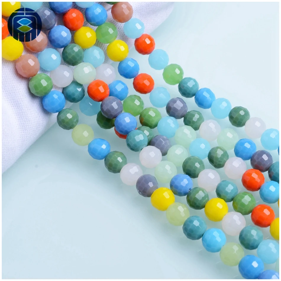 JuleeCrystal смешанные Цвет 96 в виде граненых стеклянных круглых бусин 6/8/10 мм граненый круглый гениальный Форма бусины для изготовления ювелирных изделий