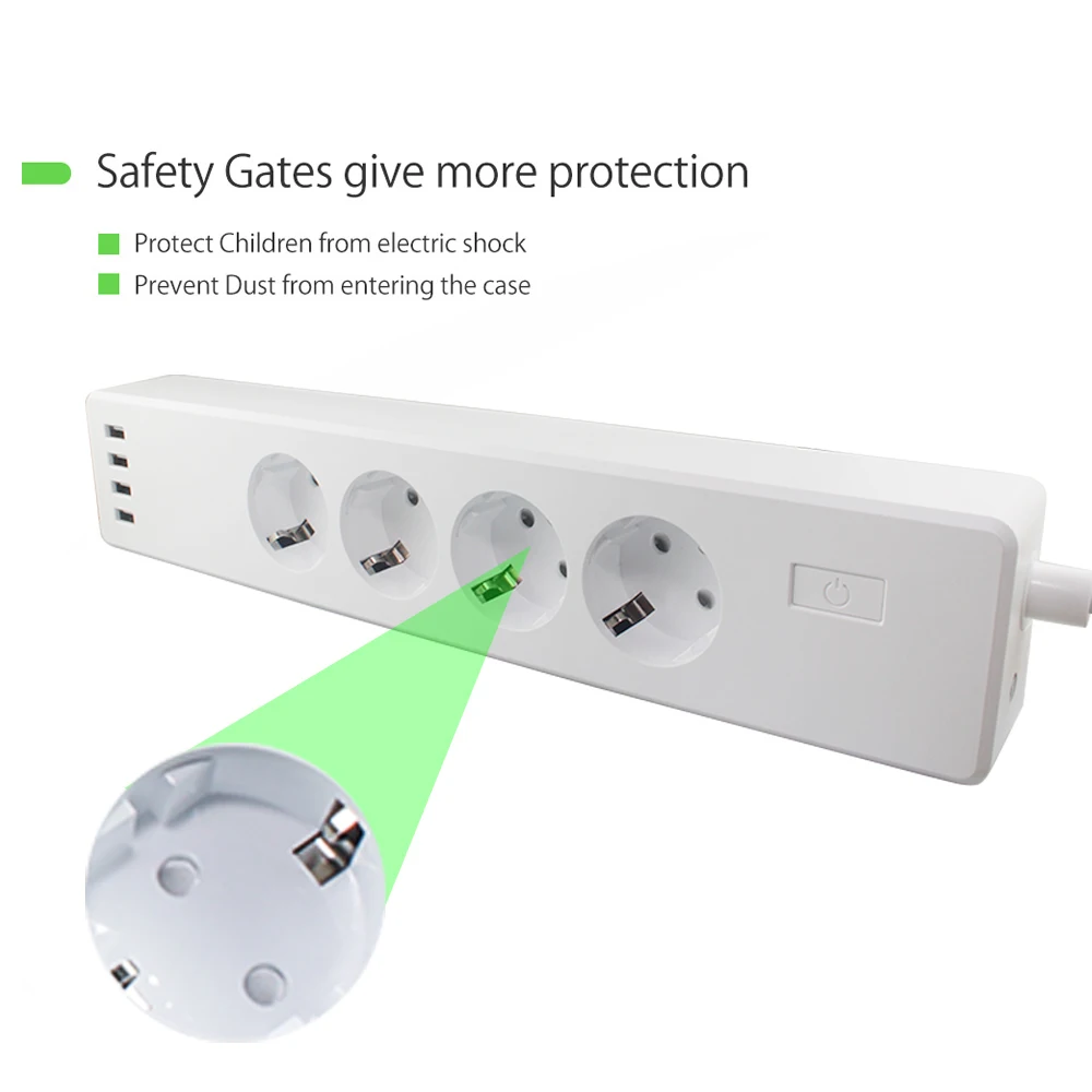 Новое поступление сетевой фильтр RSH EU с Wi Fi стабилизатор напряжения 4 USB и 3 Смарт