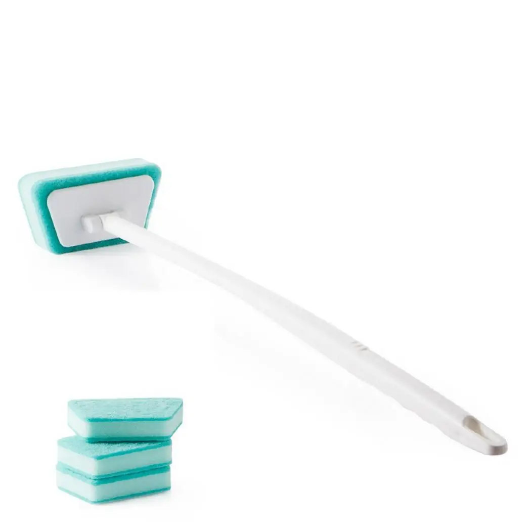 Sponge Long Handle Bathtub Brush Bathroom Cleaning Tools 82g Very easy to clean brush bathtub kitchen corner. | Дом и сад