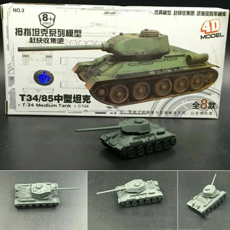 8 шт набор пластиковый 4D Собранный Танк модель 1:144 военная игрушки или украшения| |