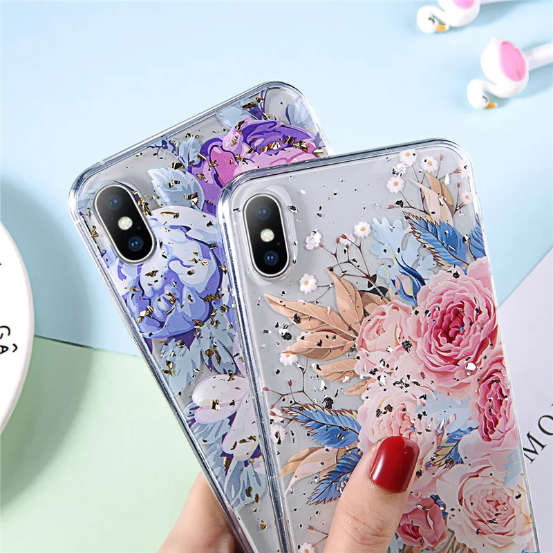 Lovebay чехол для телефона iPhone 6 6s 7 8 Plus X XR XS Max модный тонкий мягкий из ТПУ с золотой