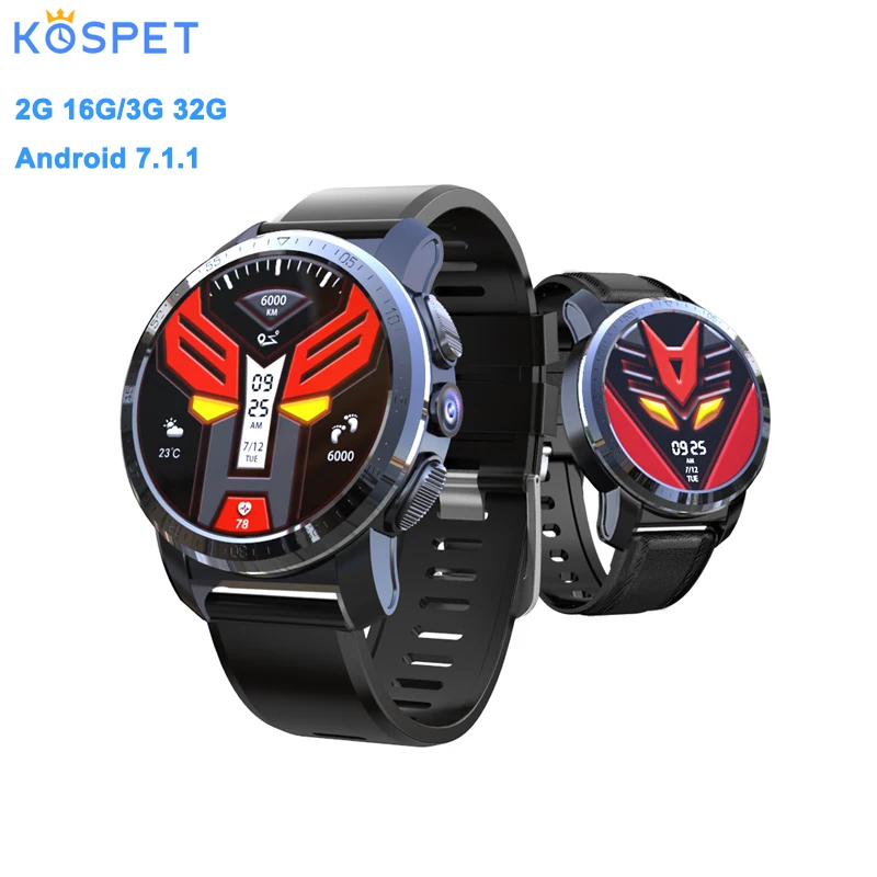 Kospet Optimus Pro двойная система WiFi gps Android 7.1.1 управления спортом 8.0MP камера 3 Гб ram 32 ГБ rom