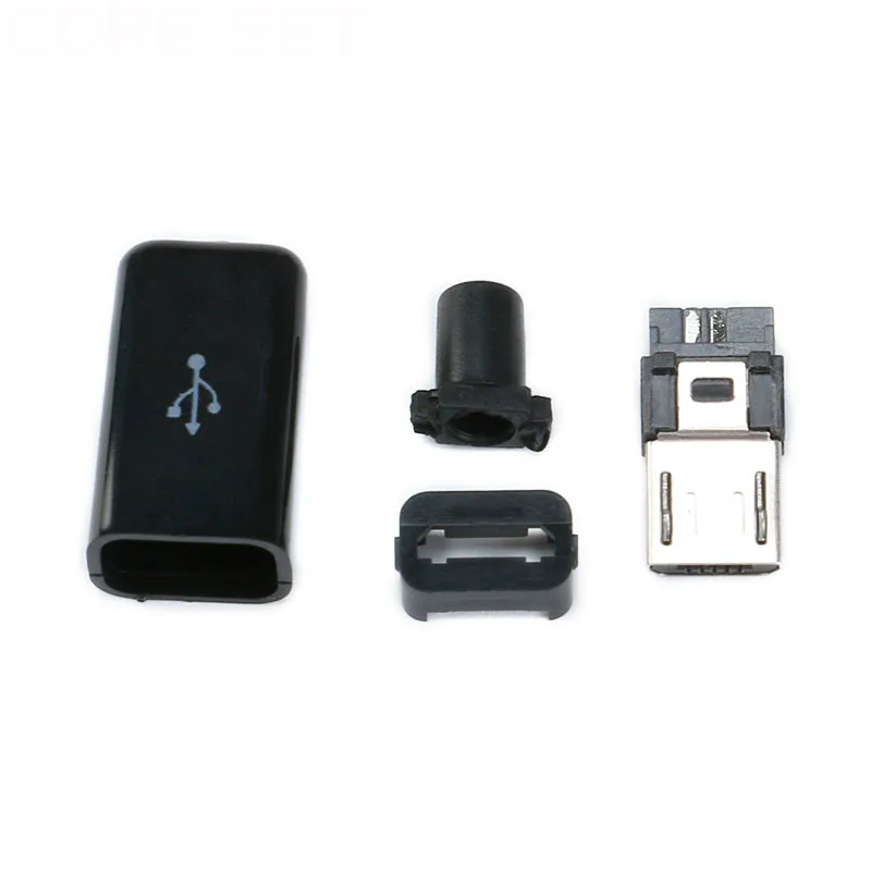 10 шт./компл. 4 в 1 DIY Micro USB сварочный Тип папа 5-контактный разъем с пластиковой