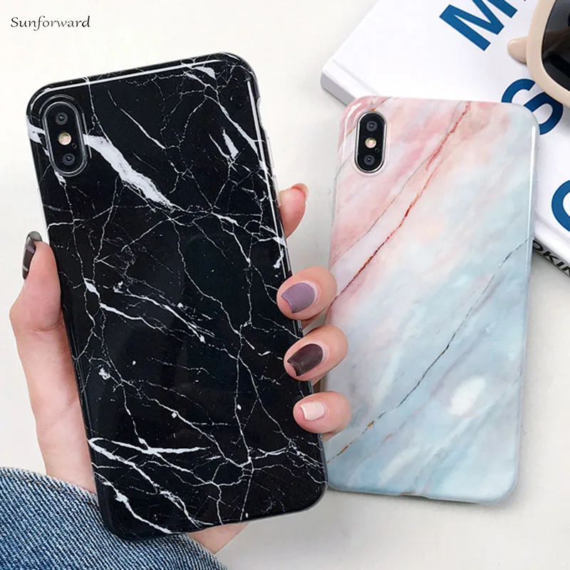 Роскошный чехол для телефона с мраморной подставкой iPhone 8 7 6S 6 Plus Силиконовые