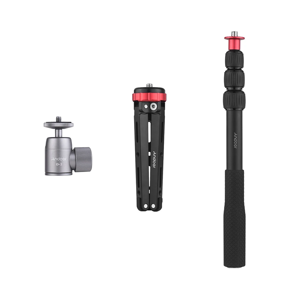 4 секционная Выдвижная селфи Палка с мини настольным штативом и шаровой головкой