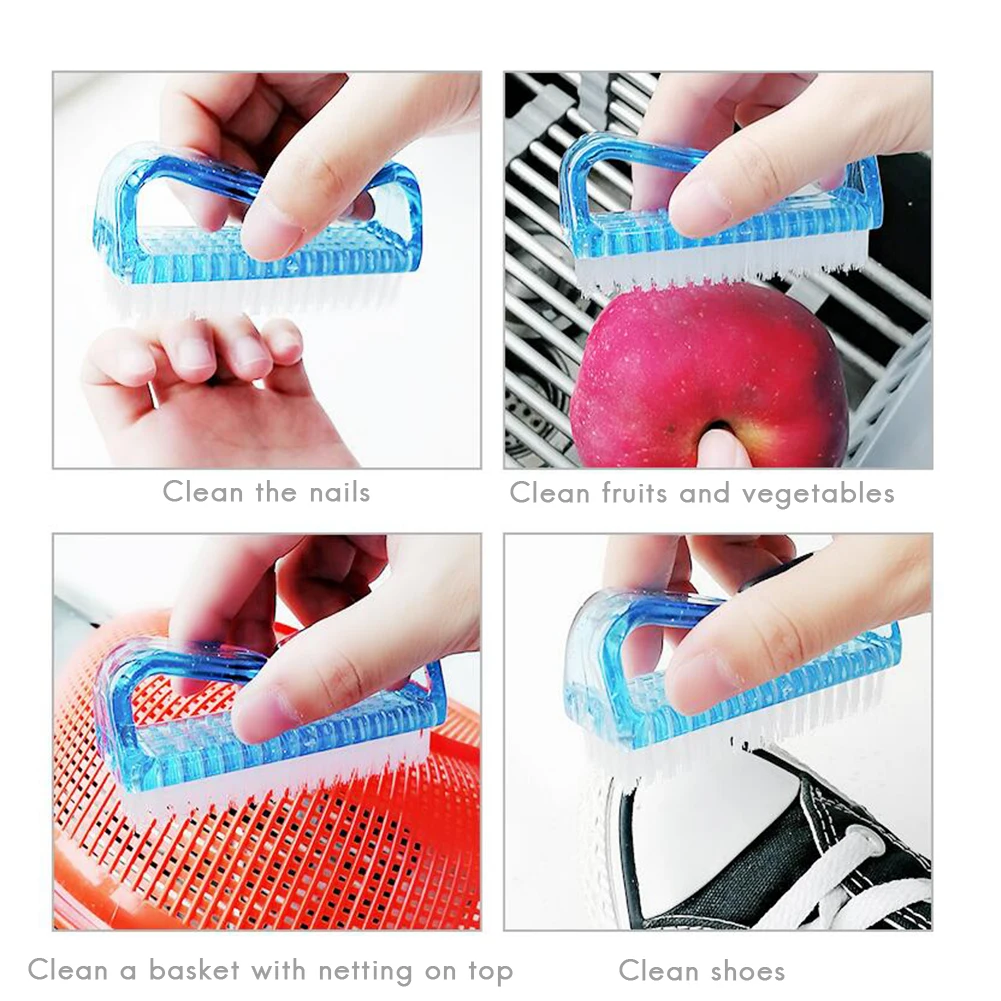 4Pcs Nail Cleaning Brush Tool Multi-functional Plastic Brushes Soft Remove Dust Small Angle Clear Scrubbing | Красота и здоровье